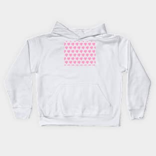 Heart shape pattern pink Kids Hoodie